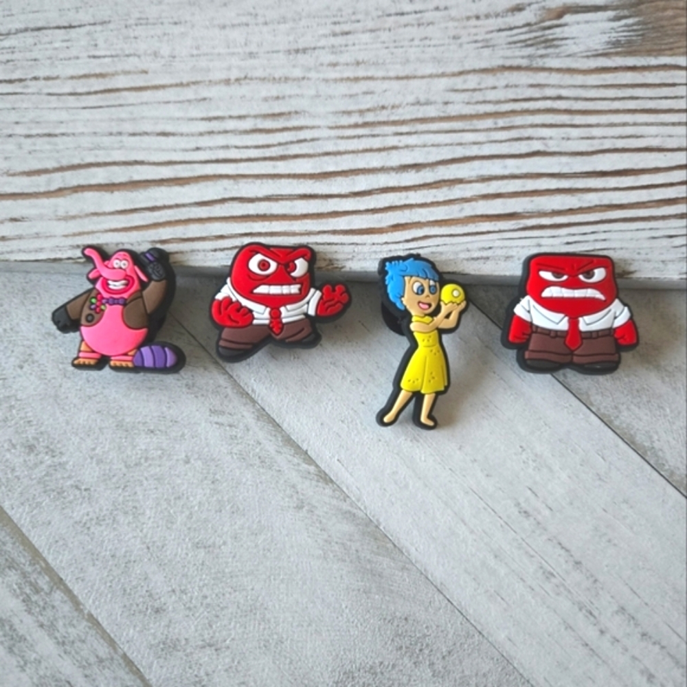 4 Piece Shoe Charm Set - Inside Out